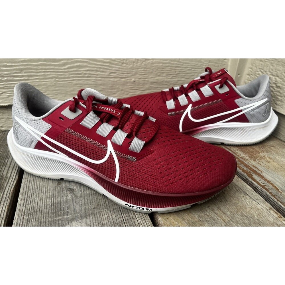 Nike Air Zoom Pegasus 38 Men's 9 Running Shoes Alabama Crimson Tide DJ0809-600